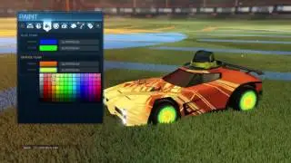 Orange painted Zombas Rocket league!!!