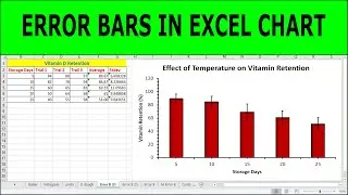 How To Add Error Bars In Excel (Custom Error Bars) | Error Bars Bar Graph Excel | Error Bars Graph