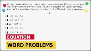 Setting Up Equations From A Word Problem