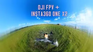 DJI FPV drone flight with Insta360 One X2
