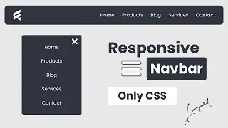 No JavaScript Responsive NAVBAR For Beginners With Sliding Animation