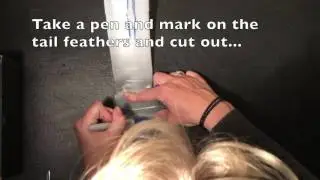 Seagull made from plastic bottles