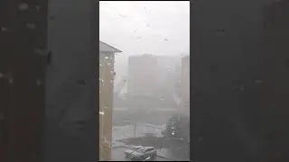 Дождь с градом в Азнакаево,Татарстан