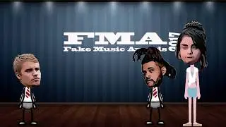 Justin Bieber, The Weeknd, Selena Gomez Cartoon