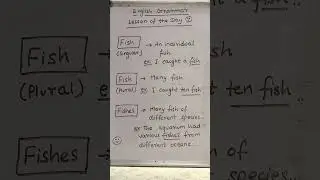Plural of FISH #english #englishlanguage #learn #englishgrammar 🐟🐠🐬#ytshorts