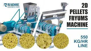 RADHE 2D Pellets Fryums Making Machine Manufacturer, For Inquiry Call +91-87588-55255