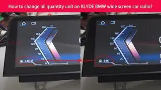 How to change oil quantity unit on KLYDE BMW wide screen car radio?