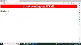 All Heading tags in HTML | h1-h6 html tags