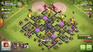 CLASH OF CLANS TOWN HALL 9 ANTI THREE STAR BASE WITH REPLAY 2016/2017