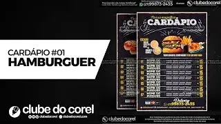 Cardápio Lanchonete #01 - Hamburguer Gourmet (CDR e PDF)