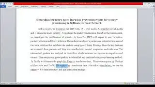 Intrusion Prevention System In Software Defined Network