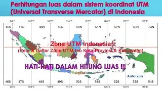 Perhitungan luas dalam sistem koordinat UTM (Universal Transverse Mercator) di Indonesia