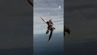 Skydiver Performs Flips After Jumping From Helicopter | People Are Awesome 