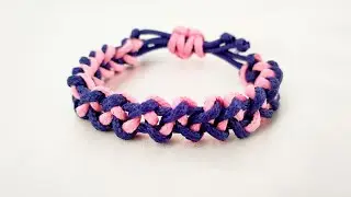 Making Makromeh bracelets with colored threads / very easy for beginners
