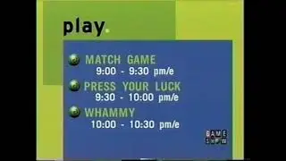 Game Show Network — Next: "Match Game" / "Press Your Luck" / "Whammy!" (2002)