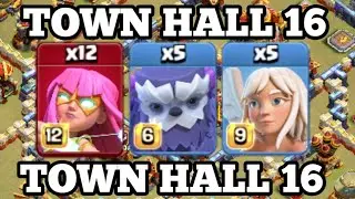 TH16 SUPER ARCHER WITH YETI ATTACK STRATEGY! BEST TH16 ATTACK STRATEGY IN CLASH OF CLANS