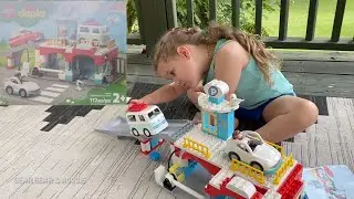 LEGO Duplo Car Wash Set | 1st Build | Mama & Kids Playing Family Unboxing Put Toy Together 2021
