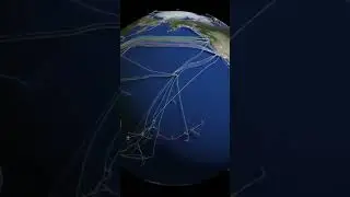 Network of internet cables under our oceans connecting our continents 🌎