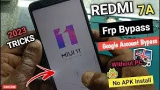 Redmi 7A Frp Google Lock Bypass  Without PC Computer Miui 11 Easy Methot (2023)