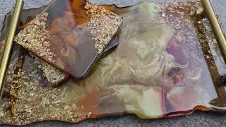 FALL TIME! First time making a resin TRAY! #epoxyresin #diycrafts #resintray