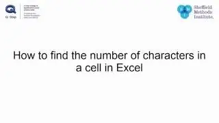Count the number of characters in a cell in Excel