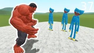 RED HULK VS HUGGY WUGGY in Garry's Mod!