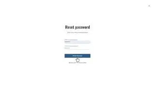 How To Reset password