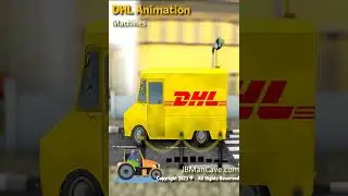 DHL DELIVERY VAN ANIMATION JBManCave.com #Shorts