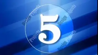 Countdown animation from 10 to 0. With nice blue background.