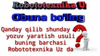 Qanday qilib rasmdagidek yozuv yaratishi ushbu videoda ko'ring