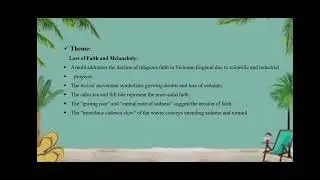 Dover Beach by Matthew Arnold (Presentation by Students)