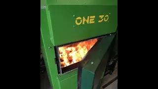 Комбинированный пеллетный котел 30кВт Pelletron O30, работа на сером пеллете и дровах.