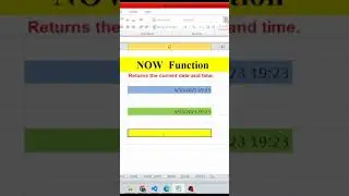What is NOW Function in Excel 