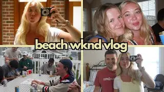 weekend in my life: beach with friends, summer makeup routine, going out | sea isle city | vlog