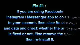 how to fix error 2 , facebook and instagram and massnger app