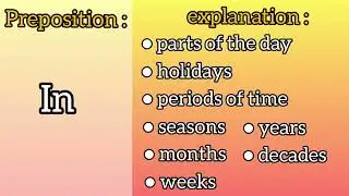 English Grammar | Prepositions of time 