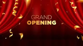 Grand Opening Curtains Opener Green Screen Animation (Stunning Motion Graphics) 2021