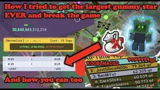 How i broke the game and tried to get the LARGEST gummy star ever Bee Swarm Simulator