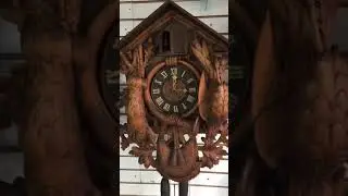 Antique Musical Cuckoo George Kuel Clock Co. in action
