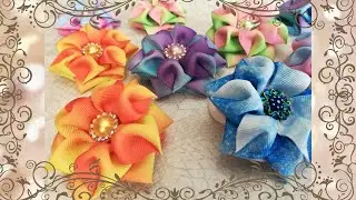 Круглые бантики из лент своими руками/DIY ribbon bows