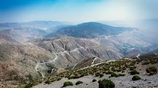 Motorcycle trip, Atlas mountains and the Tizi-n-Test pass.