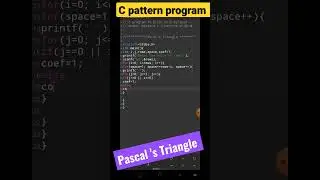 Pascal's Triangle in c