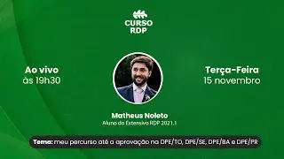 Papo com Matheus Noleto: aprovado na DPE/TO, DPE/SE, DPE/PR e BA (2022)