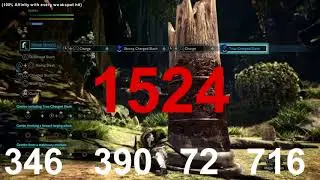 Monster Hunter World | BEST GREAT SWORD - DAMAGE TEST (1524 TOTAL DMG 100% AFFINITY) JAGRAS HACKER 3