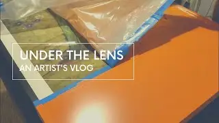 I DIPPED MY ART IN PAINT!! - under the lens - artist's vlog 44