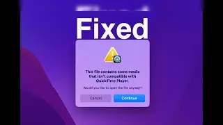 [Fixed]This file contains some media that isn’t compatible with QuickTime Player.