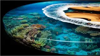 The Man Creates Hyper Realistic Epoxy Ocean Table / Resin Wood Table Where Emotion Meets Engineering