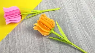 Easy paper flower DIY | Beautiful flower from paper | Make paper flower craft idea