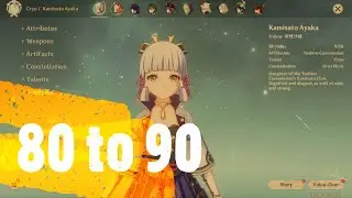 F2P Ayaka Level 80 vs Level 90 Damage Difference
