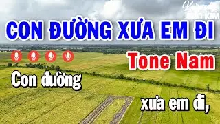 Karaoke Con Đường Xưa Em Đi Tone Nam | Nhạc Sống Âm Thanh Đẳng Cấp Dễ Hát Nhất | Karaoke Bảo Kim